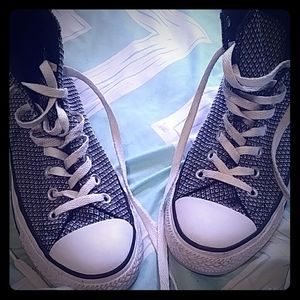 CONVERSE HIGH TOPS WOMEN ,  BLACK,WHITE, TRIANGLE